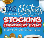 Christmas Stocking Embroidery Event